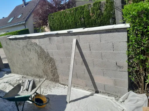 Création de mur pour délimiter un jardin à Neufmaisons, Nancy, Sonmez CTS Isolation